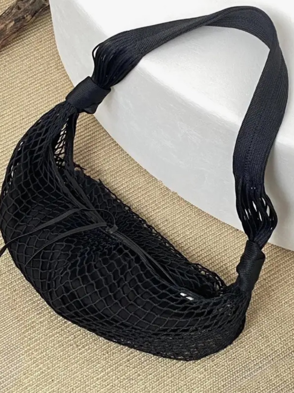 NWOT woven net croissant bag - Picture 2 of 5